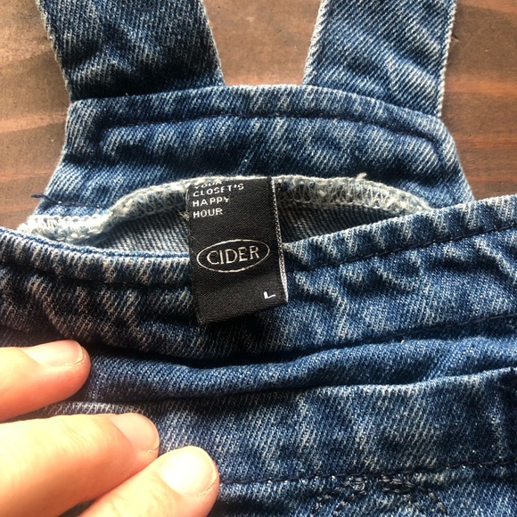 Cider Blue Denim Overall style crop - Picture 3 of 4